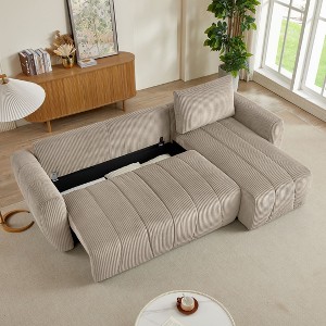 NicBex Modern Sofa Bed Corduroy Convertible Sleeper Sofa with Adjustable Backrest for Living Room and Office - 1 of 4
