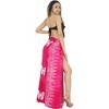 LA LEELA Women's Summer Bikini Wraps Beach Wrap Sarong Swimwear Cover up Skirt Bathing suit Swimsuit Pareo for Women One Size Pink, Butterfly - 3 of 4