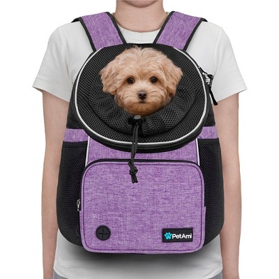 Large Heather Purple Soft Sided Airline Approved Pet Carrier Backpack