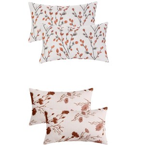 REGALWOVEN 4 Pcs Floral Pattern Throw Pillow Covers for Home Decor - 1 of 4