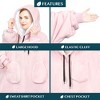PAVILIA Wearable Blanket Hoodie Adults, Faux Shearling Cozy Oversized Hooded Sweatshirt, Warm Fleece Two Pockets - 4 of 4
