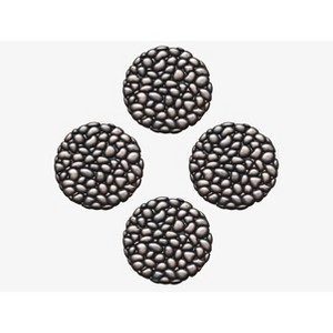 A1HC Multi Functional Garden Stepping Stone Mat, Natural Rubber Hand Finished 12"x12" Set of 4 - 1 of 4