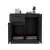 NicBex 1 Drawer Dresser for Bedroom with 2 Cabinets,Chest of Drawers with Metal Handle,Freestanding Dresser,Storage Dressers for Bedroom - 4 of 4
