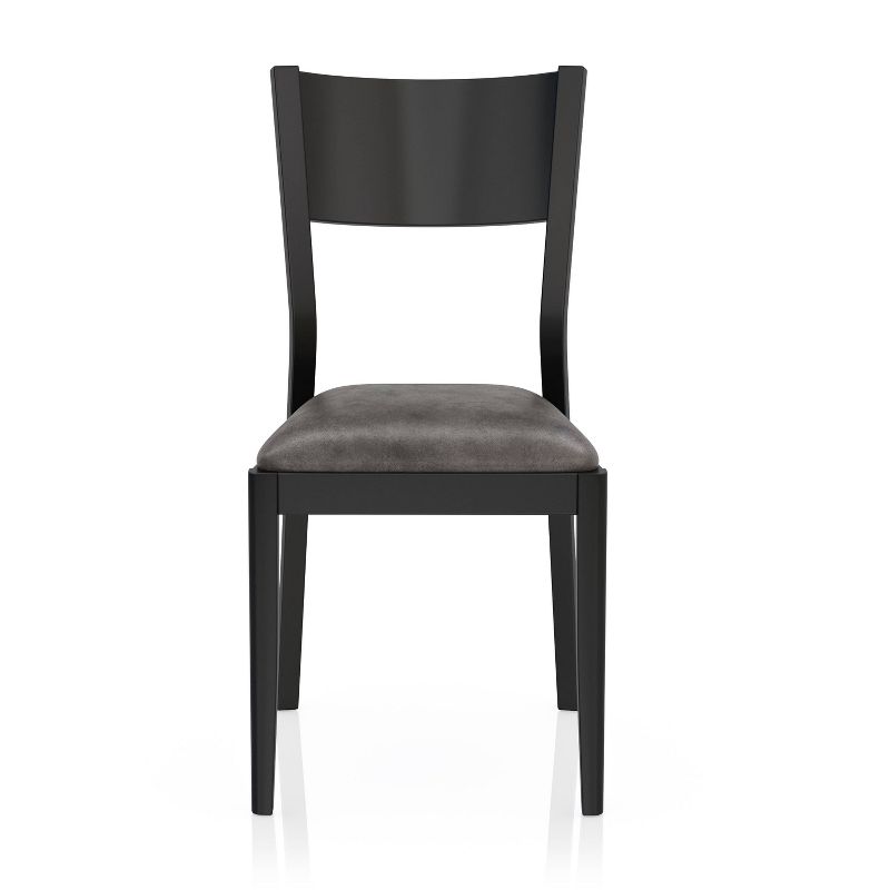 Set of 2 Bernst Mid-Century Modern Padded Side Chairs Black/Gray - miBasics, 6 of 8