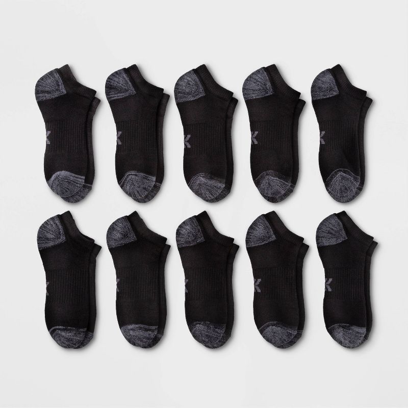 Women&#39;s Cushioned 10pk No Show Athletic Socks - All In Motion&#8482; Black 4-10, 1 of 4