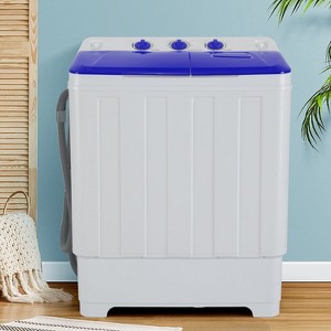 KRISRATE Washing Machine 30Lbs Twin Tub Portable Washing Machine, 19Lbs Washer 11Lbs Spinner Combo with Drain Pump Time Control for Apartment Dorm RV - 1 of 4