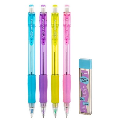 Pentel #2 Mechanical Pencils With Lead And Eraser, 0.5mm, 3ct - Multicolor  : Target