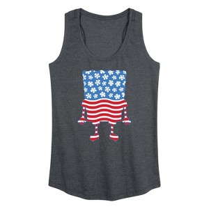 Women's - SpongeBob SquarePants - Silhouette Stars Stripes Graphic Racerback Tank - 1 of 4