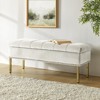 Eduard Channel tufted Upholstered Contemporary Velvet Flip-Top Storage Bench with Nailhead Trim |HULALA HOME - 3 of 4