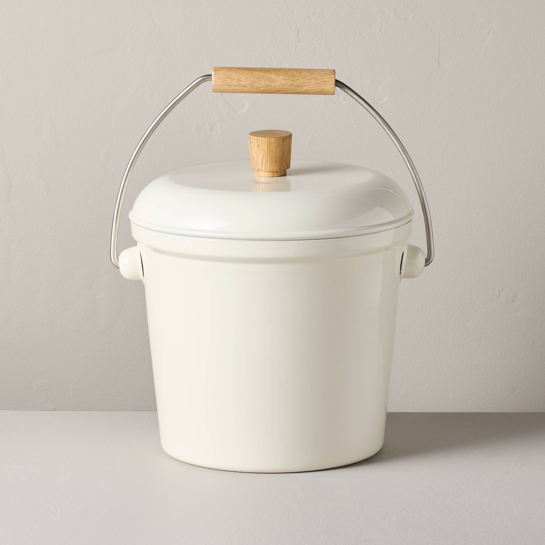 2.5L Stainless Steel Ice Bucket with Handle Sour Cream - Hearth & Hand™ with Magnolia