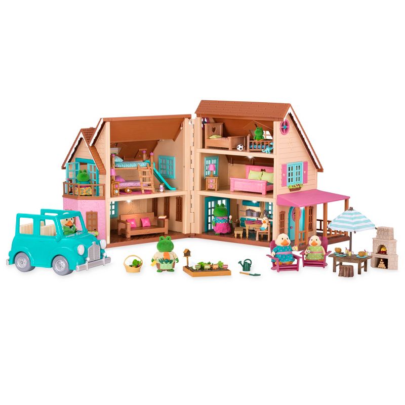 Li&#39;l Woodzeez Toy House with Accessories 127pc - Honeysuckle Hillside Cottage, 3 of 12