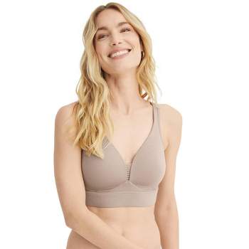 Jockey Women Forever Fit Mid Impact Molded Cup Active Bra 2x Grey Stargazer  : Target