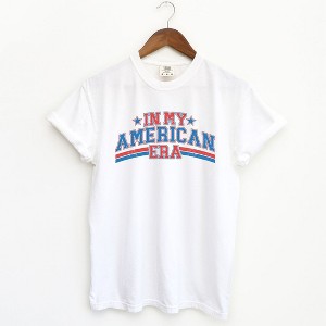 Simply Sage Market Women's In My American Era Short Sleeve Garment Dyed Tee - 1 of 2
