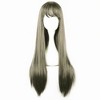 Unique Bargains Women Human Hair Wigs 28" with Wig Cap - 2 of 4