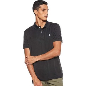 U.S. Polo Assn. Men's Short Sleeve Classic Fit Solid Stretch Polo Shirt - 1 of 3