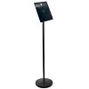 Azar Displays Black Pedestal Sign Holder for Floor 8.5" x 11" Swivel Frame for Portrait/Landscape on Straight Pole Stand - 2 of 4