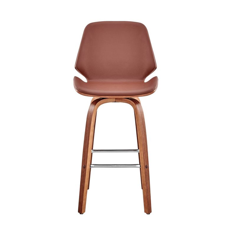 26" Arabela Counter Height Barstool with Leather Seat - Armen Living, 3 of 13