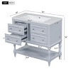 Bathroom Vanity With Medicine Cabinet,Bathroom Mirror Cabinet With Adjustable Shelf,Bathroom Floor Cabinet With Drawers-Cuddlewood - 4 of 4