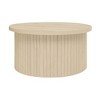 Sapphtopaz Modern Round Coffee Table with Wood Grain Design, Accent Living Room Tables Side Tables, Center Table for Living Room - 2 of 4