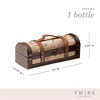 Twine Old World Wooden Wine Bottle Gift Box - 3 of 3