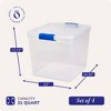 Homz 31 Quart Heavy Duty Clear Plastic Stackable Storage Containers, 4 Pack & 15.5 Quart Heavy Duty Clear Plastic Stackable Storage Containers, 4 Pack - 3 of 4