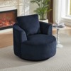 AENKYO 360 degrees 40-inch Round Chair , Deep Seat Modern Compressible Lounge Chair with Pocket Spring Support for Living Room & Office - 2 of 4