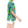 HAPPY BAY Women's Button Down Summer Beach Party Colorful Shirt Hawaiian Short Sleeve Vacation Button Up Dress Shirts Colorful for Women - 3 of 4