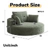 GDFStudio Leonard Modern 55" Chenille Upholstered Single Swivel Sofa with Pillows - 3 of 4