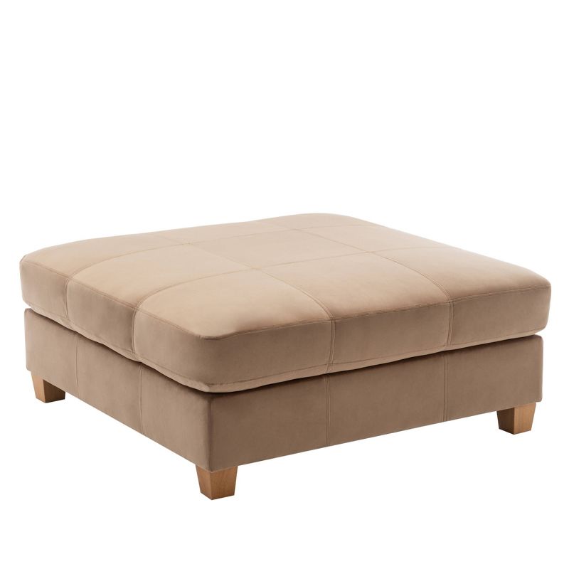 40" Rectangle Ottoman with Pillowtop and Exposed Stitching - WOVENBYRD, 4 of 15