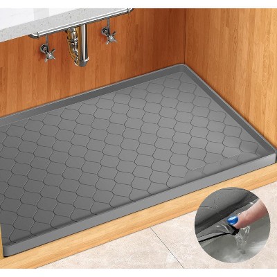 Silicone Under Sink Mat 34" x 22", Shelf Liner and Cabinet Protector, Home Organizers and Storage