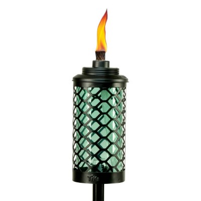 65'' Convertible Glass Torch - Honeycomb Blue - TIKI