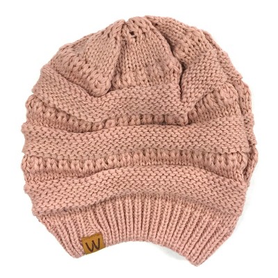 Wrapables Slouchy Winter Beanie Cap Hat, Pink - image 3