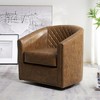 KINWELL 29" Wide Tufted PU Leather Swivel Barrel Chair - 4 of 4