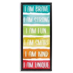 Stupell Industries Fun Inspirational Rainbow Phrases, 11" x 25" - 1 of 4