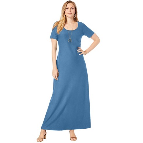 Jessica London Women's Plus Size Stretch Cotton Chino Skirt - Straight Cut, 25" Length