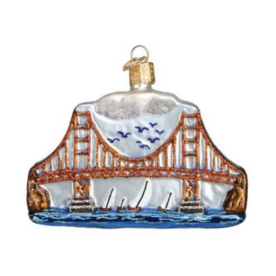 Old World Christmas 3.0 Inch Golden Gate Bridge San Francisco Bay Tree Ornaments