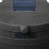 Good Ideas Rain Wizard 50 Gallon Plastic Outdoor Rain Barrel Water Storage Collector with Brass Spigot and Flat Back Design, Black - 4 of 4