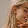 Dangle Threader Earrings for Women: Dainty 14k Gold Plated Drop Long Chain Earrings Trendy Non Tarnish Elegant Cubic - 4 of 4
