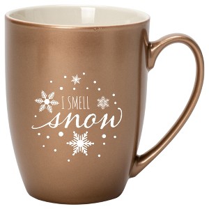 Elanze Designs I Smell Snow Bronze 10 ounce New Bone China Coffee Cup Mug - 1 of 4