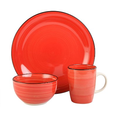 Gibson Home Assorted Colors Ceramic 12-Piece Dinnerware Set