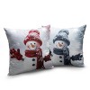 Navy Blue and Red Snowman Pillow Covers 18x18 Set of 2 - 3 of 3