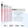 Creative Mark Pro White Soft Filament Acrylic Paint Brushes - Assorted Flat Set of 7 - Seamless Ferrule - Short Wood Handle Brushes for Acrylic - 2 of 4