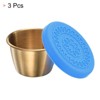 Unique Bargains Silicone Stainless Steel Portable Lightweight Food Storage Container 2.4 oz / 70 mL - 3 of 4
