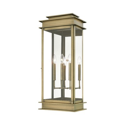 Livex Lighting Princeton 3 - Light Wall Light in  Antique Brass