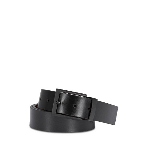 Reversible belt with Square G buckle in black/brown leather