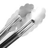 Unique Bargains BBQ Barbecue Buffet Meat Bread Food Metal Clip Locking Tongs Silver Tone 3 Pcs - 3 of 3