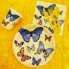 Blue Panda Butterfly Party Supplies, Serves 24, Plates, Knives, Spoons, Forks, Cups Napkins. Birthday Parties Pack for Girls Themed, Butterfly Pattern - image 2 of 4