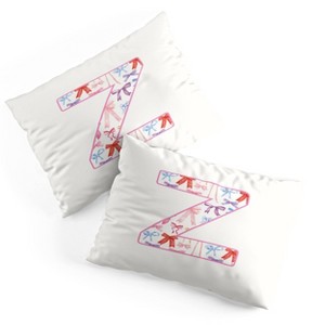 Deny Designs Standard April Lane Art Fancy Bow Monogram Z Microfiber Printed Pillow Sham - 1 of 3