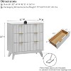 SinCiDo Modern 32"Tall Nightstand Set of 2, Fluted Curved Profile w/Faux Marble Top, 3 Drawer Storage Bedside Tables for Bedroom - 3 of 4