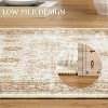 Area Rug Washable Printed Vintage Floral Non Slip Low Pile Rugs Soft Rubber Backed Indoor Bedroom Rugs for Laundry Room - 3 of 4